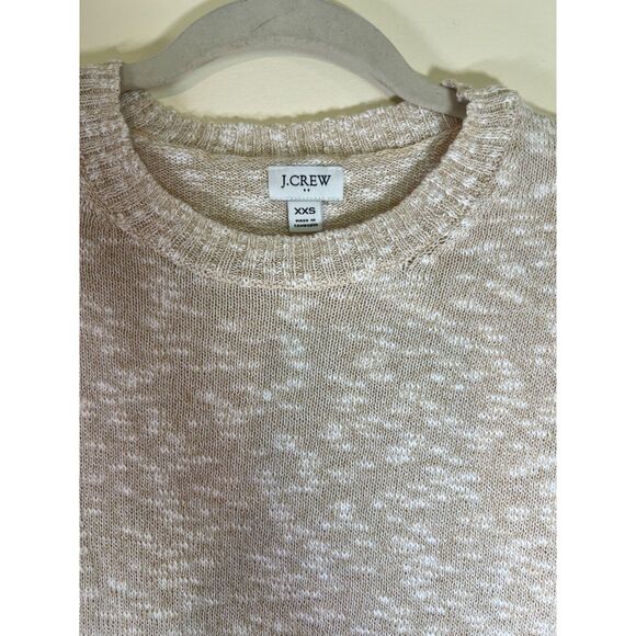 Women's J. Crew‎ Lightweight Tan & White Sweater #BQ689 - Size XXS - Picture 4 of 6